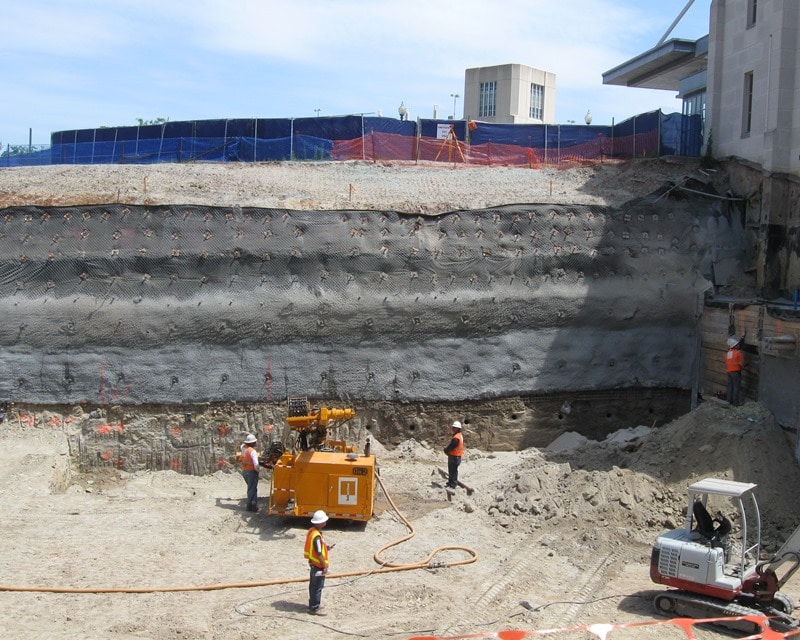 Duke University Cancer Center Soil Nail Wall