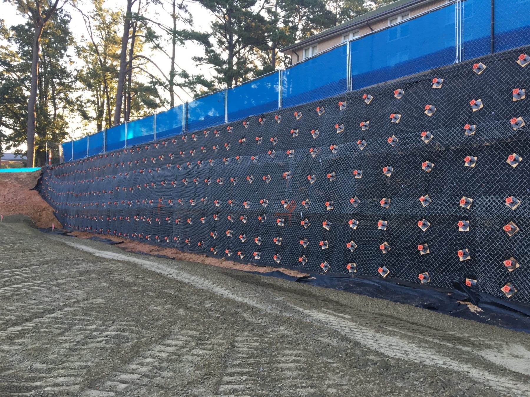Duke University East Campus Dorm Driven Soil Nail Wall