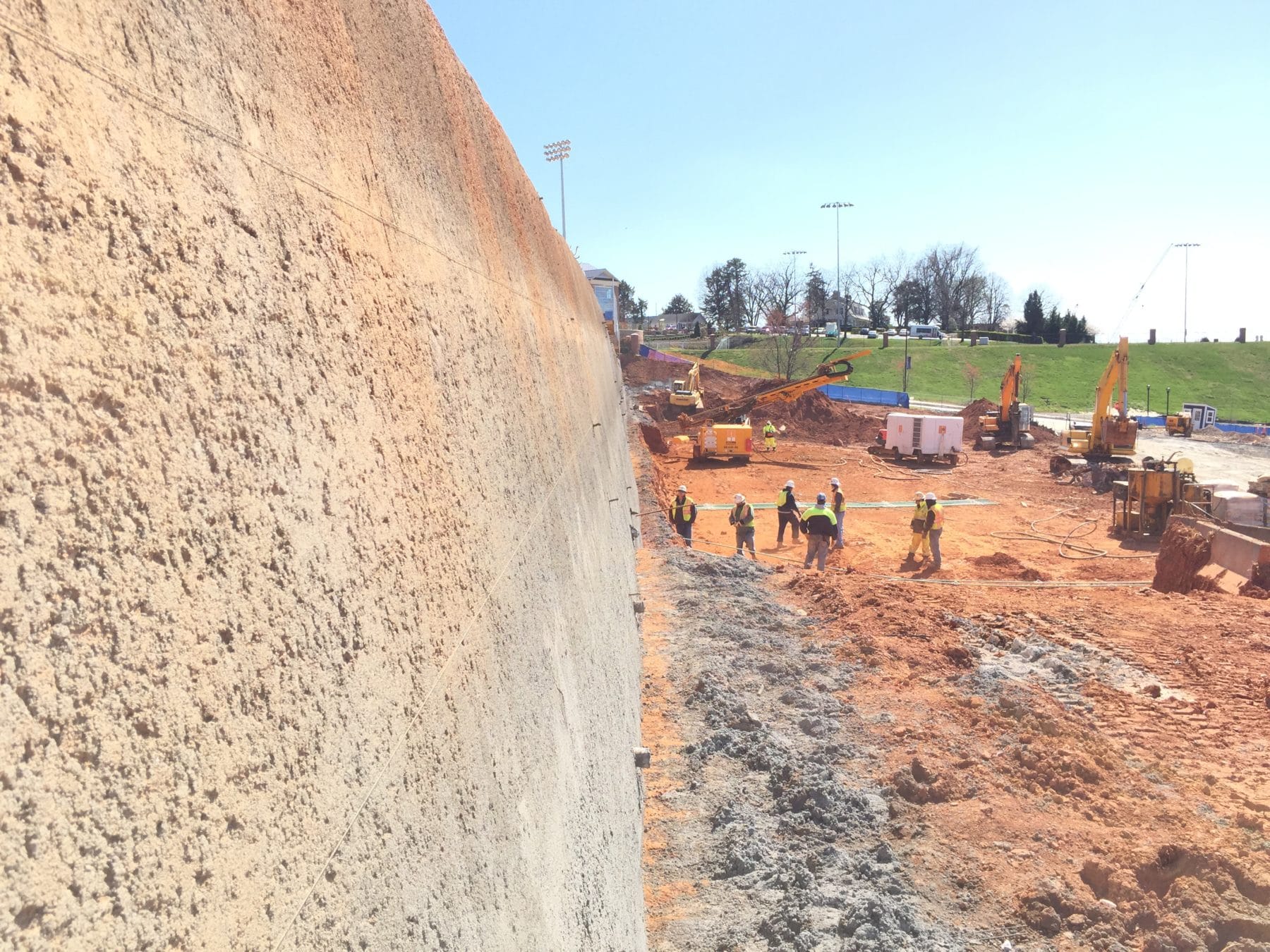 Liberty Academic Performance Center Soil Nail Walls