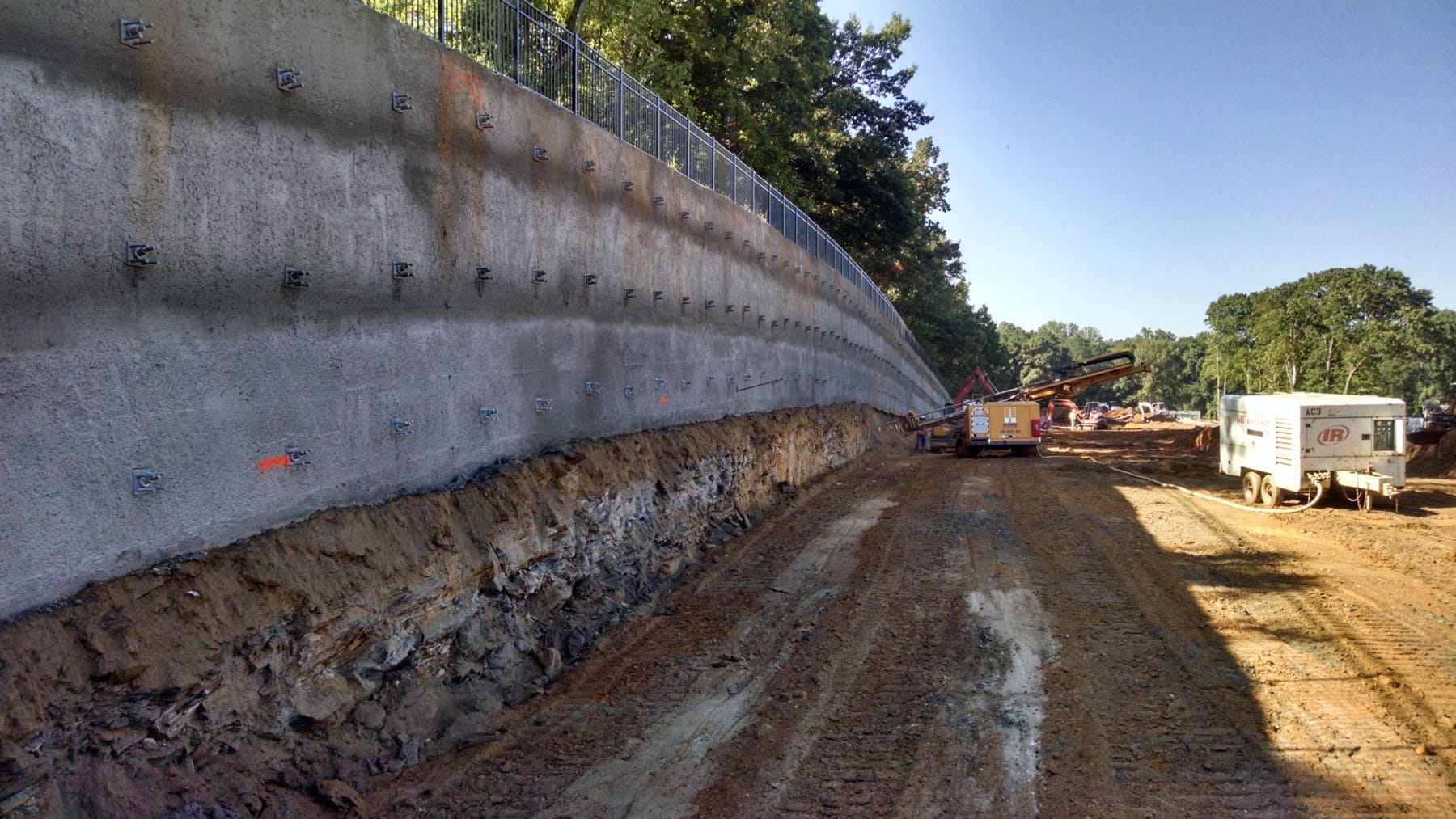 Waltonwood Apartment Complex Drilling Soil Nail Wall