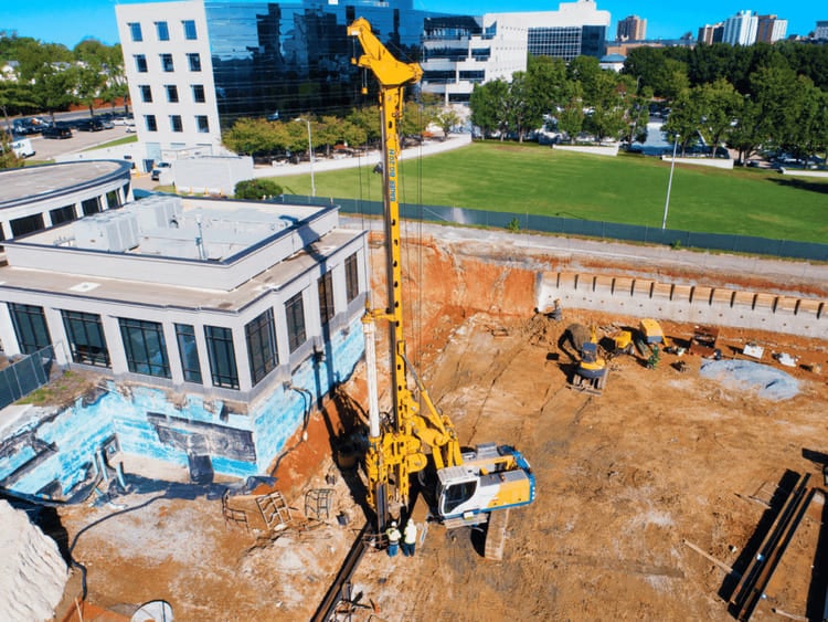 photo of drill rig drilling