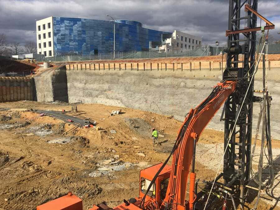Virginia War Memorial Completed Soil Nail Wall